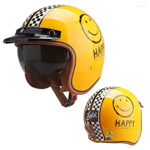 Motorcycle Helmets DOT Certified Vintage Helmet Men's Electric Scooter Cruise Chopper Jet Four Season 3/4 Half Women