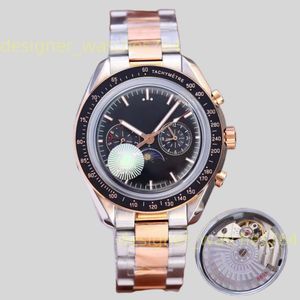 Menwatch Mens Watch Luxury Designer смотрит высококачественные лунные часы Timer Relojes Ceramic Bezel Полностью автоматическое механическое движение часов для мужчин Montre de Luxe