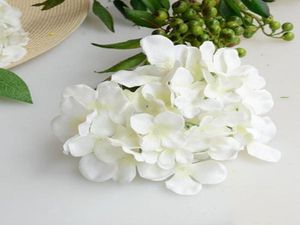 Artificial Hydrangea Bouquet Flower Silk Flowers With Stem For Home Wedding Decoration Gift B88 Decorative Wreaths5890884