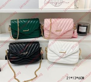 Kobiet łańcucha nowa fala multi po che tte torebka projektant 2-PC Tote Ladies Skórzane pikowanie nić ramię w torbie krzyżowe Crossbody Portferę hobo torebki