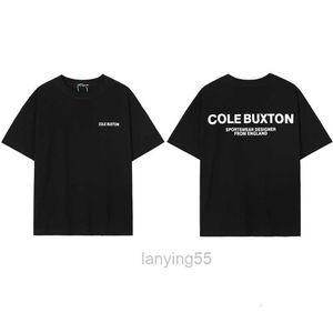 2023 Designer Summer Cole Buxton Mens T-shirts Letra de rua impressa Moda casual Menina curta Mulheres redonda de pescoço camiseta Europeia Size S-2xl