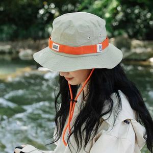 Geniş Memlu Şapkalar Kova Japonca Hızlı Kurutma Şapkası Balıkçı Kadın Yaz Güneş Asma Çantası Dağ Din Leisure Tatil Açık Güneşlik Q240427