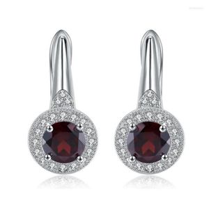 Stud Earrings GEM39S BALLET 210Ct Round Natural Red Garnet Gemstone 925 Sterling Silver For Women Wedding Fine Jewelry2137480