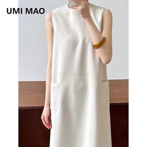 Urban Sexy Dresses Umi Mao Elegance Simple Comter Slest Dress Womens Y2K Loose Round Neck Right Dresses Femme D240427