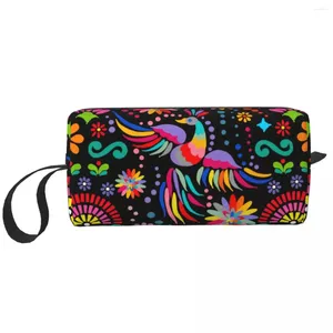 Bolsas de armazenamento Bolsa de higiene pessoal de flor de flor floral mexicana