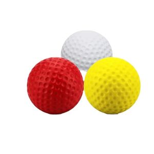 2024 10 pezzi gialli palline da golf in schiuma PU Sponge Elastico esterno interno allenamento di accessori da golf da golf per lunga distanza