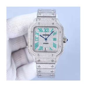 Anpassade rappare floed Round Princess Baguette Moissanite Bussdown VVS vs Si Diamond Watch