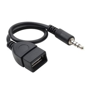 Type A Female OTG Converter Adapter Cable Wire Cord Stereo Audio Plug Car Accessories 0.2 M 3.5mm Male Audio AUX Jack to USB 2.0