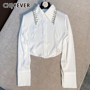 Frauenblusen Babyoung solide elegant für Frauen Reverskragen Langarm Minimalist Slim Bluse Kleidung Sommer 2024 Mode