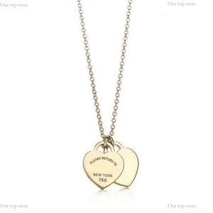 Designer Tiffanyjewelry Necklace Love Necklace 18K Gold Luxury Jewelry Double Love Necklace Valentine Day Mother'day Gift Designer Jewelry Pendant 536