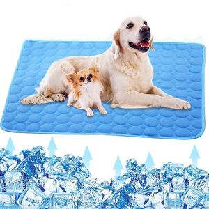 Summer Pet Cooling Mat Breathable Ice Blanket for Dogs Cats Pets Sleep Cold Bed Washable Silk Pads Cushion Accessories 240418