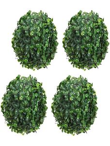 Artificial Grass Topiary Ball PlantsHanging Plants Wedding Decor Front Porch Decorative Balls 4Pcs Flowers Wreaths1869185