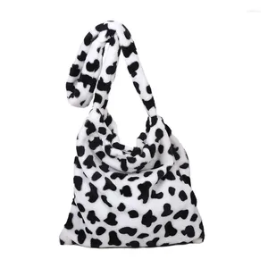 Сумки для плеча женская сумка корова цвет плюш большой емкость отдыха.