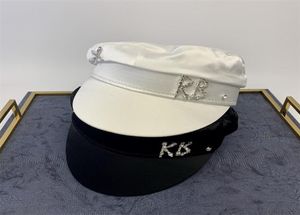 Boinas simples Navy Cap shinestone Hat Men Men Street Fashion Style Sboy Hats Black Flat Top Caps Drop Ship5312403