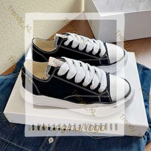 Designer mmy sapatos de alta qualidade Mihara yasuhiro sapato de baixo corte masculino masculino versátil de verão novo mmy preto e branco sapatos azul branco preto 593