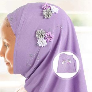 Bandanas Durag Childrens Headscarf Hut Unterwäsche Childrens Hut Islamic Hair Womens Headscarf für Mädchen im Alter von 2-6 240426 geeignet