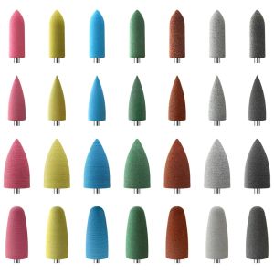 Bits Rubber Nail Drill Bit Milling Cutter Silicone Polishing Buffer Polisher Grinder Cuticle Electric Nail Files Pedicure Manicure