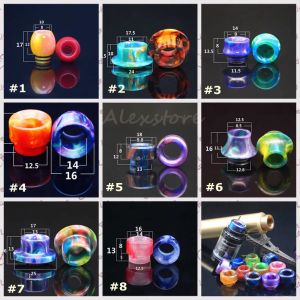 8 Styles Epoxy Harts Drip Tip Wide Bore 510 MUNPIECT FÖR VGOD RDTA GOON 528 GRIFFIN 25 AV KENNEDY 24 Vengeance Limitless XL ZZ