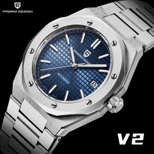 腕時計2024 Pagani Sign 40mm Mens自動機械的ステンレス鋼Sapphire M Waterproof Wrist Strap Religious Masculino Q240426