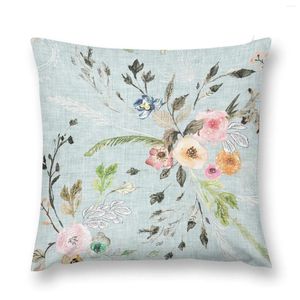 Pillow La Boheme Sky Blue Floral Throw Christmas Cover Set