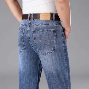 Jeans masculinos 2024 verão masculino clássico heterossexual solto de cintura alta