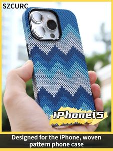 Случаи сотового телефона Szcurc подходит для iPhone 15 Pro Max Chose Case High-End Carbon Fibre Mased Text Phone Case iphone 14 13 12 Pro Max 15 плюс J240426