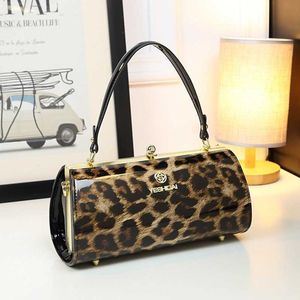 Leopard avancerad mönsterväska kvinnors textur kudde handväska kryddig mamma en axel crossbody trend