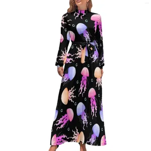 Casual Dresses Joyous Jellies Dress Colorful Animal Print Elegant Maxi Korean Fashion Boho Beach Long High Waist Custom Vestido