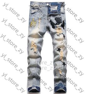 Jeans cromee jeans designer jeans jeans elastici ad angoscia jeans cromio cromati strappato slim fit motociclette motociclista in denim per uomini moda nero 3246