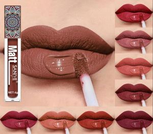 Waterproof Matte Nude Lip Gloss Brown Nude Pigment Dark Red Long Lasting Velvet Liquid Lipstick Women Makeup Lips Glaze6861400