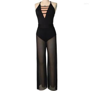 Stage Wear 2 Piece Dance Outfit Contemporary Costume Leotard Mesh Cotte Bodysuit Performance Clothised8527343 Drop Delivery A OTDB7