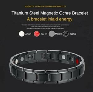 Bracelete holograma Pulipulamento terapêutico Pulveração de cura em aço inoxidável Terapia magnética 6612459