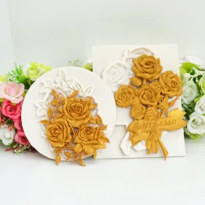 Formy Flower Silikonowa Forma Pieczak na Narzędzia do pieczenia DIY Family Cake Cake Cake Czekolada Cukierka Dekoracja Fondant Forma