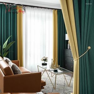 Curtain Thickened Blackout Herringbone Ni Color Blocking Solid Modern Minimalist Curtains For Living Dining Room Bedroom 1