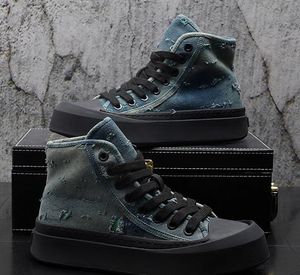 Designer denim mendicante party rock nightclubs scarpe da uomo scarpe piattaforma casual sneaker high top ricreazioni da esterno