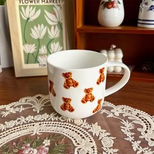 Kubki Kreatywny styl koreański ins soft słodki niedźwiedź ceramiczny miseczka do herbaty kubek herbaty