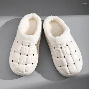 Tofflor Eva Men's Casual Shoes Cotton Winter Waterproof Warm Plush Exempel mode inomhus utomhuskopplingar slitstarka