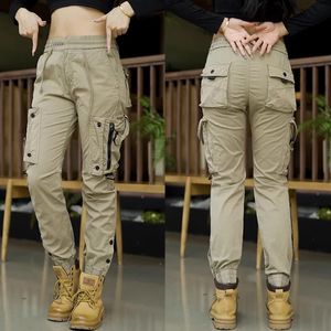 Spring and autumn mens casual pants with multiple pockets mens loose casual straight leg pants 240422