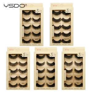 Wimpern ysdo 5/50 Paare Großhandel natürliche lange falsche Wimpern Faux cilios falsche Wimpern alle handgemachten dramatischen Wimpern Makeuplashes