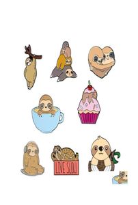 Pins Spettame Animal Sloth Cute Piccolo smalto divertente per spille per donne per le donne Decor DEMIN DECORE PERCHI