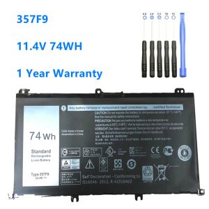 Batterier 357F9 11.4V 74Wh Laptop Battery for Dell Inspiron 15 7559 7000 7557 7567 7566 5576 5577 P57F P65F INS15PD1548B BATTERY 357F9