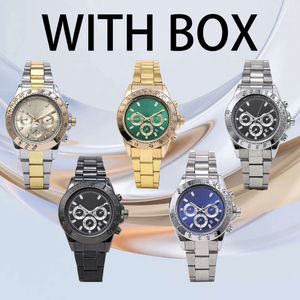 Wristwatch Men Watches Watch 자동 기계식 Montre De Luxe 40mm 접힌 버클 금 방수 스톱워드 고급스러운 남성 브랜드