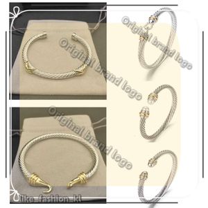 Luxury Bracelet Cable Bracelets DY Pulsera Designer Jewelry Women Men Silver Gold Pearl Head X Shaped Cuff Fashion Bracelet David Y Jewelrys Christmas Gift 5mm 232