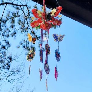 Dekorativa figurer Wind Bell Kit Colorful Chime Diy 5D Full borrmålning Set för inomhus utomhus hängande dekor unik födelsedagspresent