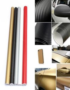 2X Top Selling 30127cm Waterproof 3D Carbon Fiber Vinyl Wrap Sheet Roll Film Car Sticker Decal Sheet For Car Auto Vehicle Detail5646262