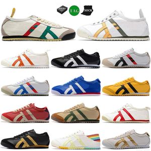 2024 Japa Tiger Mexico 66S Seakers Lifestyle Wome Me Desigers Cavas Scarpe Bianco Bianco Bio bianco Red Giallo Beige Basso Traiers Birch Loafer Slip-On Slip/Green