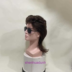 Mens Rock and Roll Chemical Fiber Wig COS Party Daily Fake Headwear with fast ship