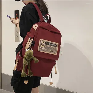 Backpack Fashion Nylon Lovers Rucksack Teenager Girl BookbAbbag College Laptop Boys Mulheres Bag Shool Black Mochila