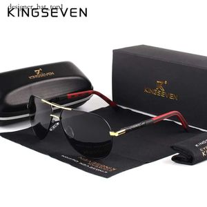 Óculos de sol Kingseven Designer de moda de alumínio Magnesium Men's Sunglasses Men polarized Coating espelhos de espelho Oculos Acessórios para homens oculares para homens 2747