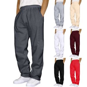 Men's Pants Solid color sports pants mens hip-hop pants casual solid color lace work pants pocket sportswear street clothingL2404